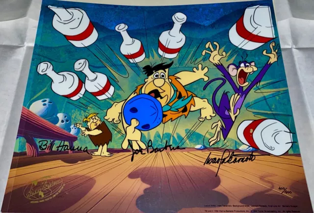 Flintstones Cel King Pin Hanna Barbera Takamoto Signed Rare Animation Art Cell