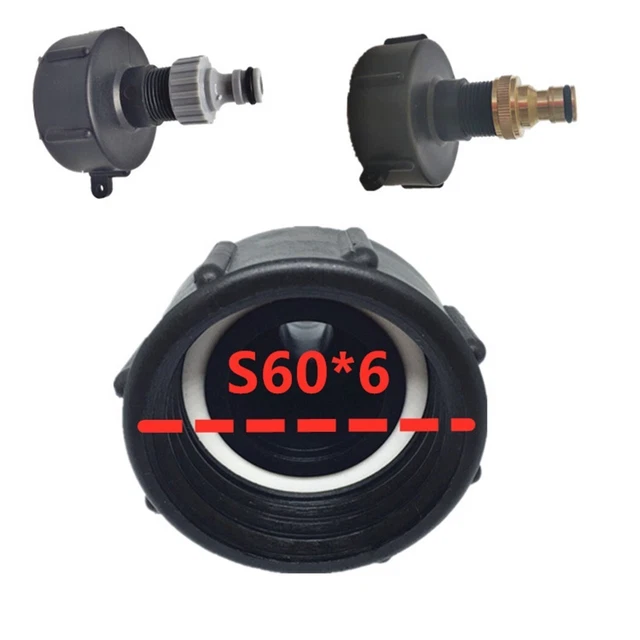 Adattatore IBC TOP-VIGOR S60x6 per Serbatoio 1000L - Connettore Rubinetto