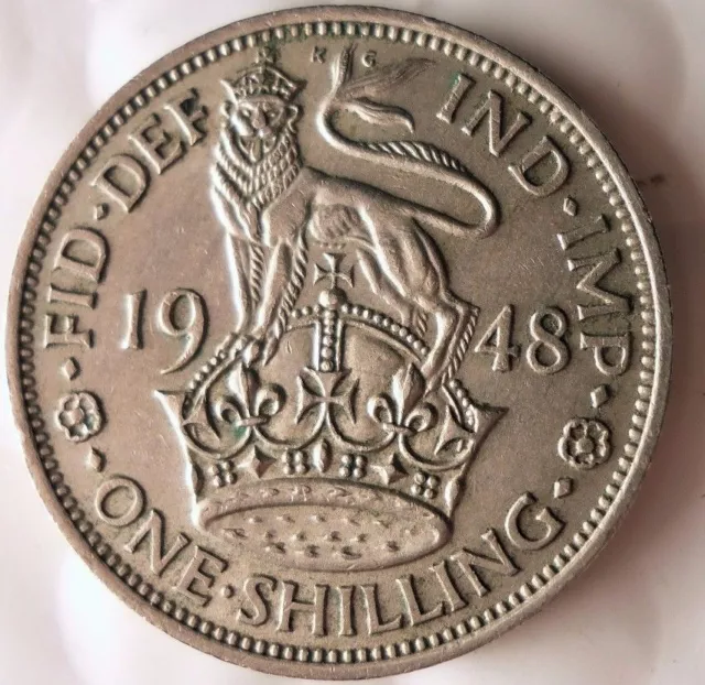 1948 GREAT BRITAIN Shilling - English Crest Shilling Bin A