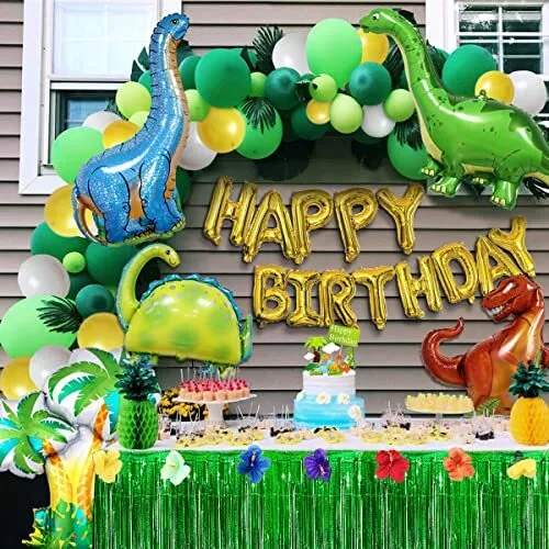 Cumpleaños De Dinosaurio Globos Decoración 176 Piezas Para Niños 3 4 5 Años Set 3
