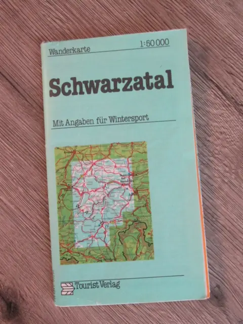 Schwarzatal - DDR Wanderkarte 1987 VEB Tourist Verlag - M 1:50000