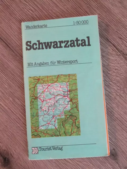 Schwarzatal - DDR Wanderkarte 1987 VEB Tourist Verlag - M 1:50000