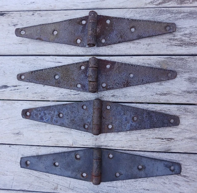 4 Vintage Barn Door Strap  Door Hinges 12" L x 2.75"w