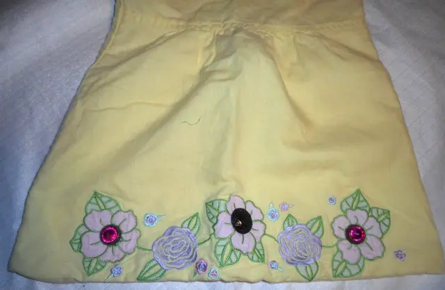 Homemade Diaper Stacker Old Navy Baby Dress Decorated Yellow Embroidered Buttons 3