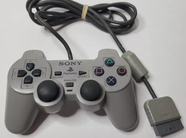 Sony PlayStation PS1 Dual Shock Analog Original Controller SCPH-1200 Gray Tested