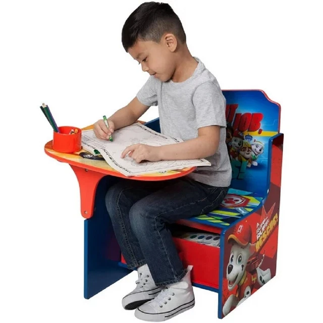 *Nick Jr*. Escritorio silla de patrulla PAW con contenedor de almacenamiento de Delta Children