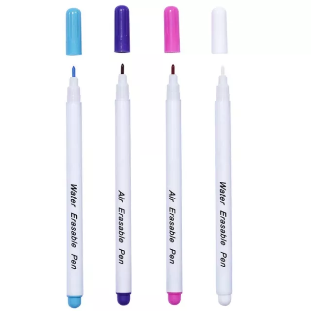 4Pcs Water Soluble Pens for Embroidery and Tailoring Single End Design