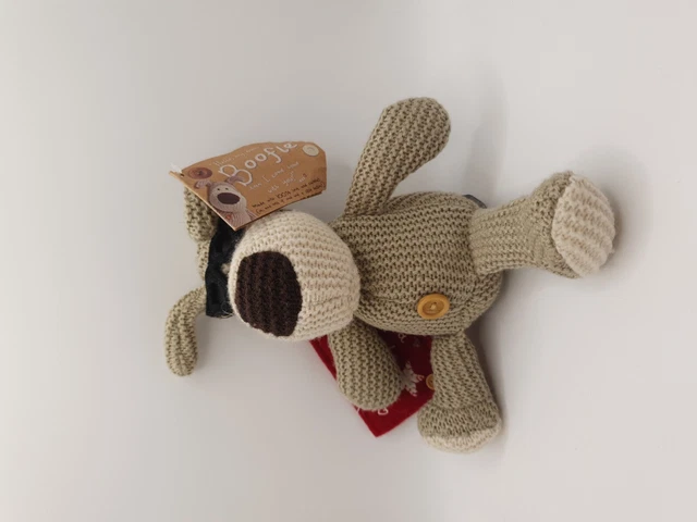 Cool Boofle Knitted Plush Toy Cuddly Cute Dog Made with Love & Cuddles Kids Gift