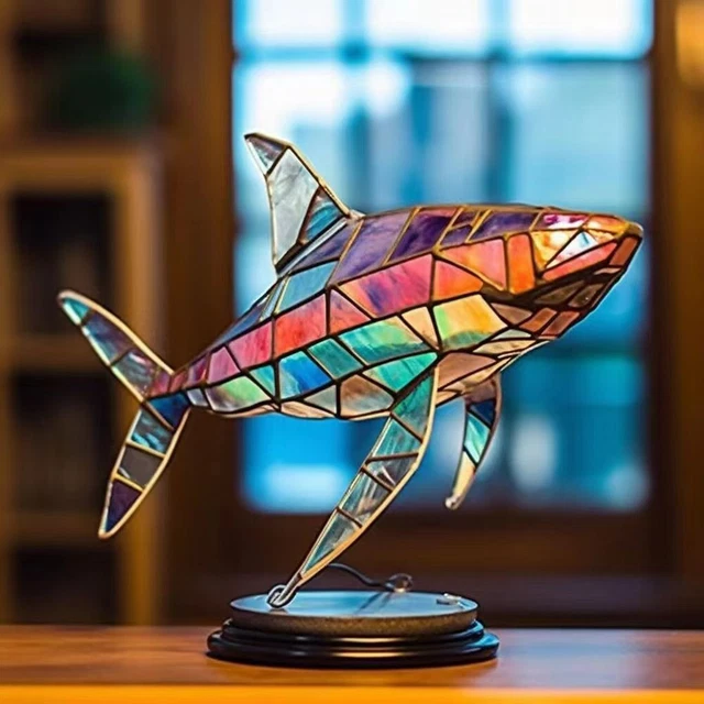 Scultura artistica della fauna selvatica su base metallica un piacere visivo per I