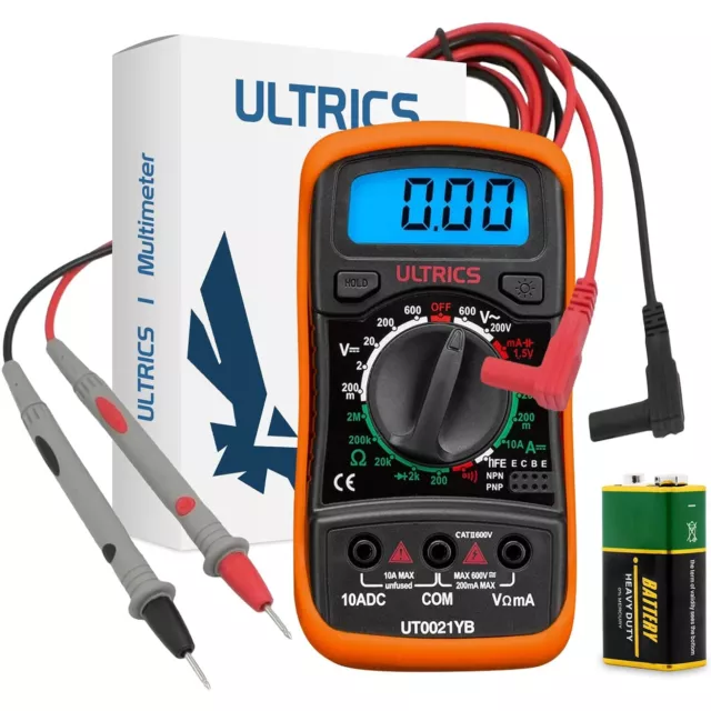 ULTRICS Digital Multimeter, Voltmeter Ammeter Ohmmeter Circuit Checker with...