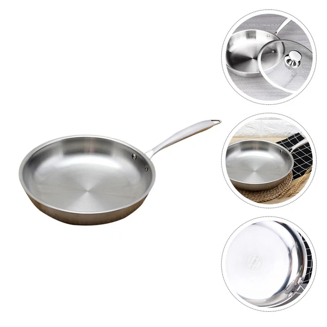 1 pieza Home Restaurant Sartén Antiadherente Panqueques Acero Inoxidable Sartén