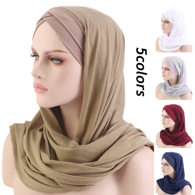 Écharpe Musulmane Hijab De Haute Qualité Sarong Élégant Châle Enveloppant #