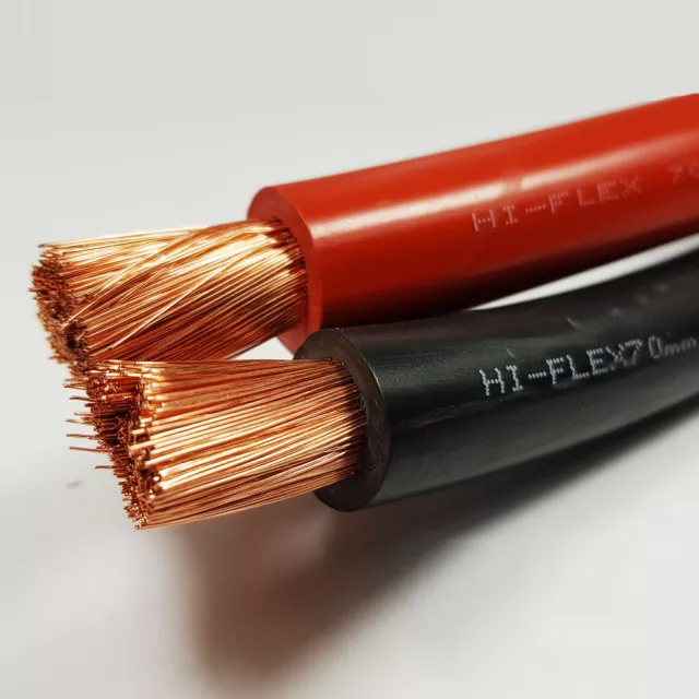 70 mm2 485 A ampères câble de soudage flexible batterie en PVC noir rouge 1 - 100 M longueurs