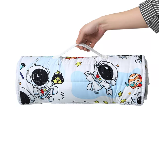 Bag Toddler Blanket Washable Toddler Nap Mat with Cartoon Print Removable Pillow