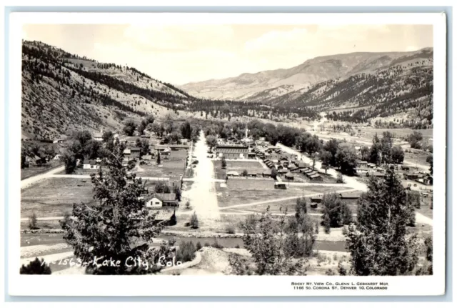 c1940's Bird's Eye View Of Lake City Colorado CO RPPC Photo Vintage Postcard