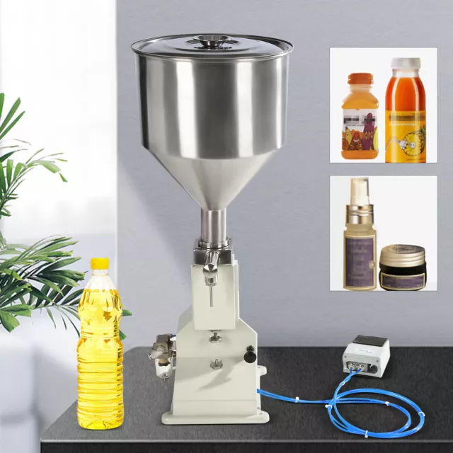 5-50ml Pneumatic Bottle Filling Machine Shampoo Cosmetic Paste Liquid Oil Filler