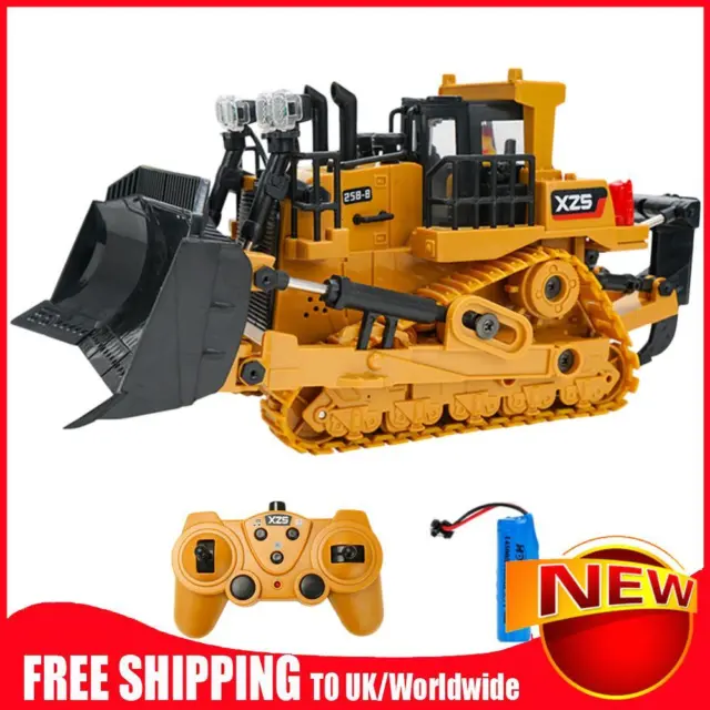 Remote Control Engineering Car 1/24 9CH RC Excavator Bulldozer Toys with Battery