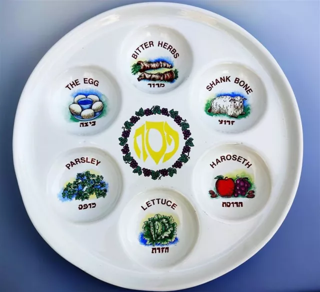 Judaica Seder Pesach Passover Plate Tray Giftware Designs Jewish Art Israel