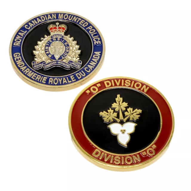 RCMP Police Challenge Coin "O" Division Unit Royal Canadian Mounted Police