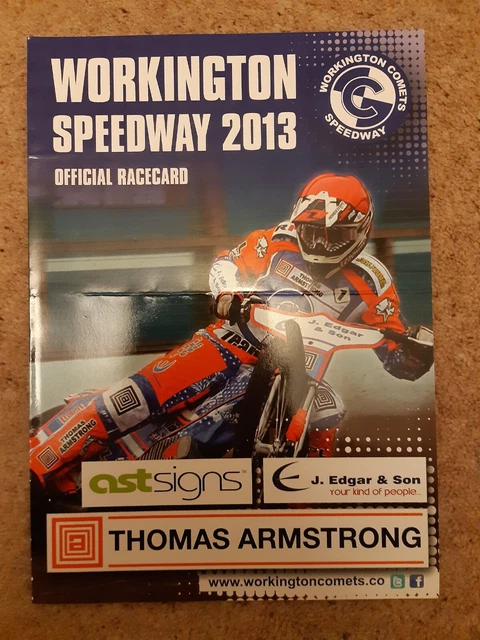 WORKINGTON v SOMERSET SPEEDWAY RACECARD 15/06/2013 (GOOD CONDITION)