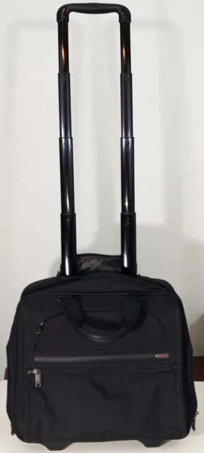 Tumi Wheeled Compact Brief Black Ballistic Nylon Luggage Bag 26102D4