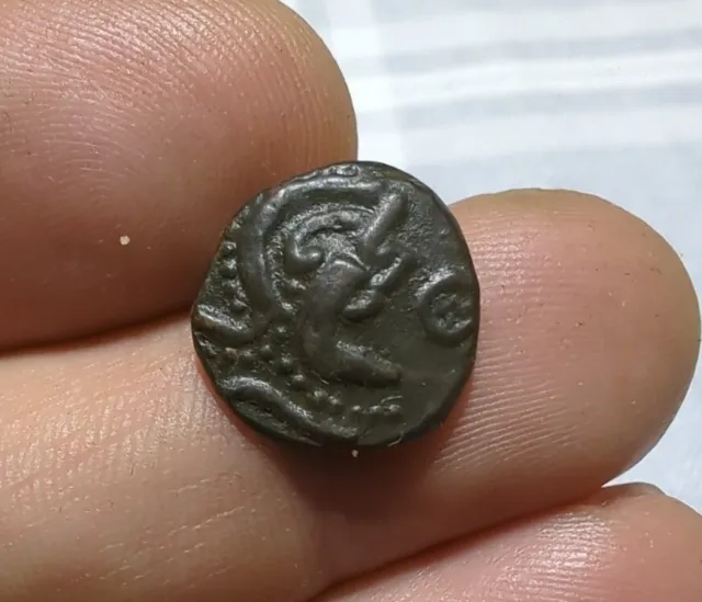 Celtic,  GALLIA - CALETI (Area of Pays de Caux)Bronze Coin 60-30 BC