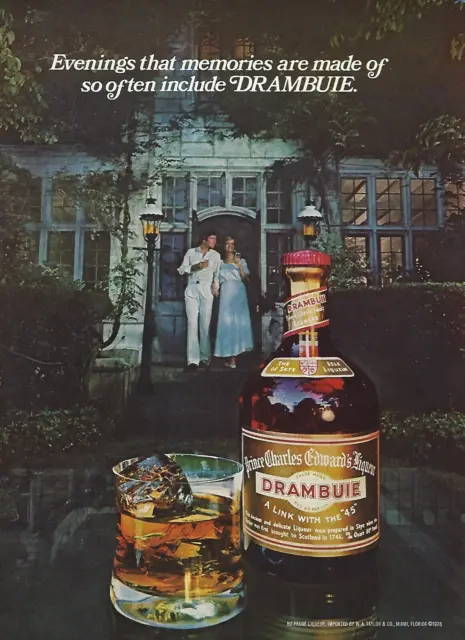 1977 Drambuie Scotch Liqueur Evenings That Memories Are Made Of vintage Print AD