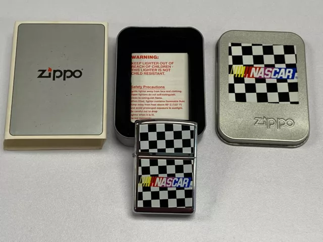 SEALED/NEW Zippo Lighter NASCAR "Checkered Flag" 2000 Original Collector Lighter