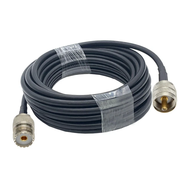 Câble extension filaire antenne FM Ham RF cavalier coaxial RG58 système de nav