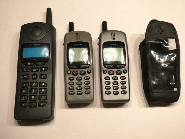 Konvolut 3 x Vintage Handys Siemens S25, Siemes GSM, Handytasche