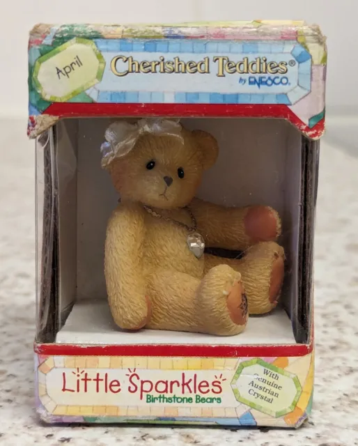 Cherished Teddies... Little Sparkles...Birthstone Bear... April.