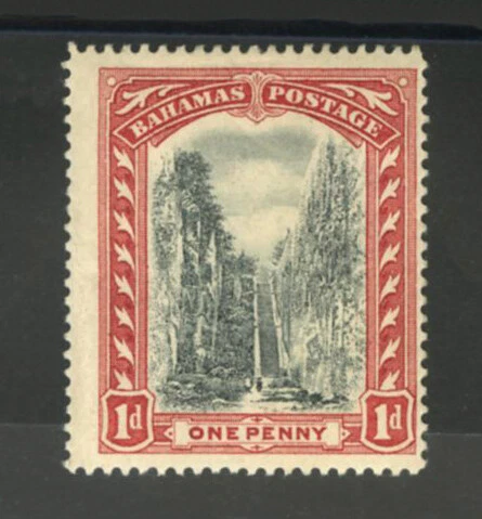 M3362 Bahamas 1901 SG58 - 1d black & red, wmk Crown CC, perf 14.