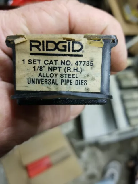 Ridgid 47735 Universal Alloy-Steel Dies RH 1/8" NPT NEW!!!