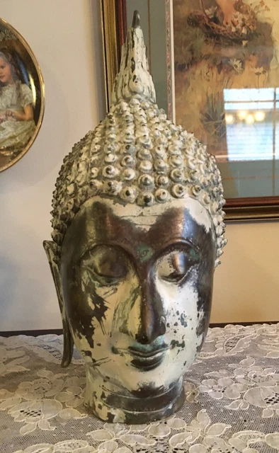 Exceptional  Bronze ANTIQUE Thai SUKHOTHAI Buddha 12” Tall - 10 Lbs. 8 oz.