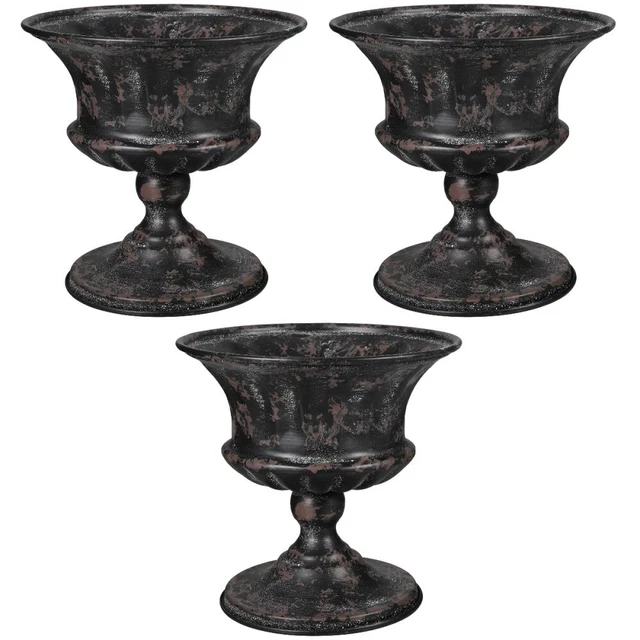 3x Vintage Urn Pot Urn Planter Fresh Flower Storage Pot