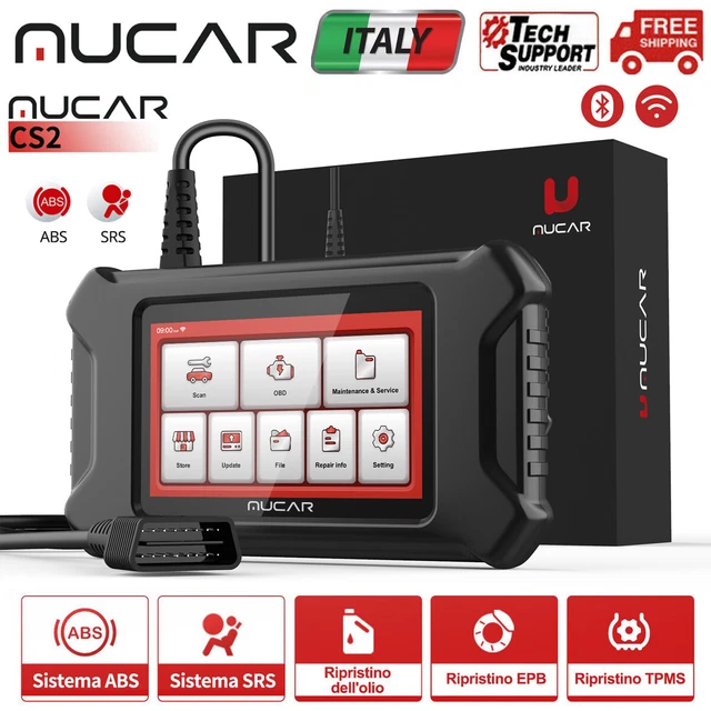 MUCAR CS2 ABS SRS Sistema Auto Diagnosi OBD2 Scanner Strumento diagnostico