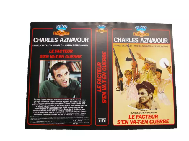 Charles Aznavour / Le Facteur S'en Va-T-En Guerre /Jaquette Vhs Comme Neuve /Mpm