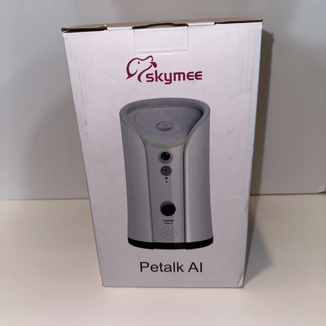 Cámara para perro Skymee Petalk AI, dispensador de golosinas hogar inteligente, Wifi, compatible con Alexa