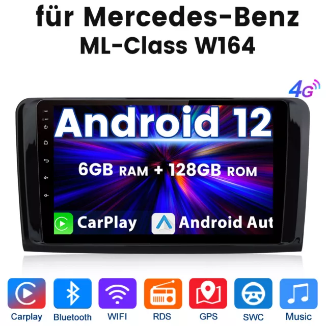 Android 12 Für Mercedes ML Autoradio W164 GL GL320 Navi ML350 X164 6+128GB WIFI