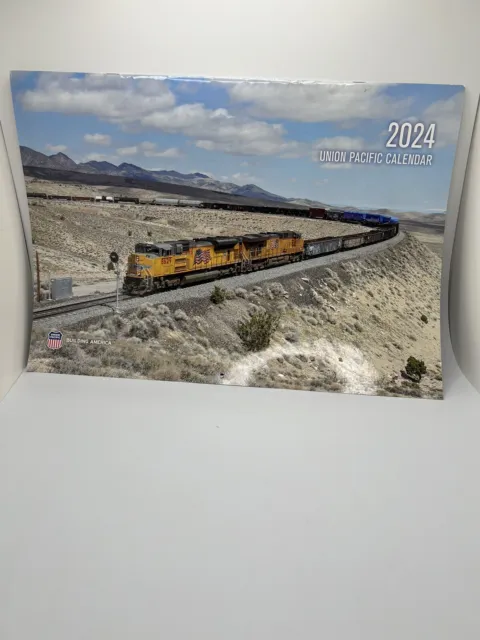 Union Pacific Railroad 2024 Calendar January - December Coloful Train Pictures