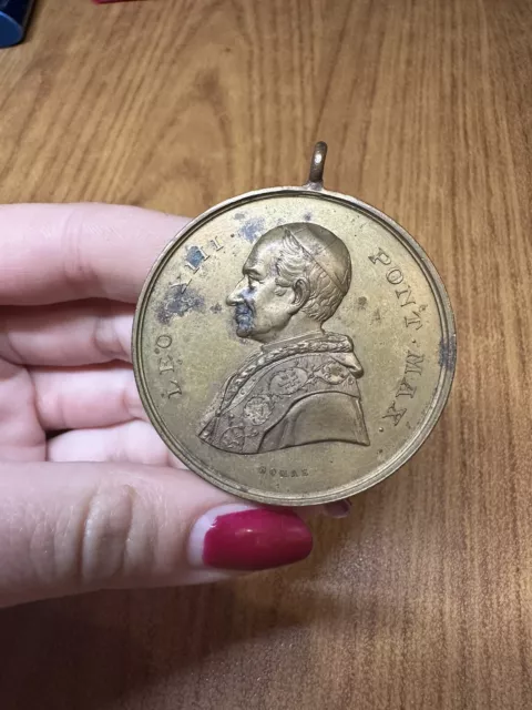 Medal Vatican Pope Leone XIII Church San Piero Rome Py