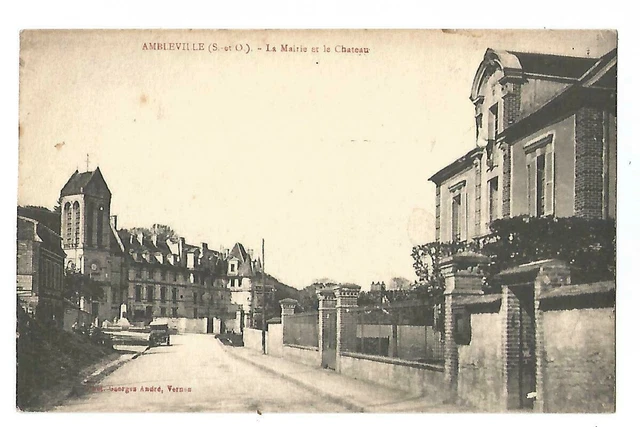 95  Ambleville  La Mairie Et Le Chateau