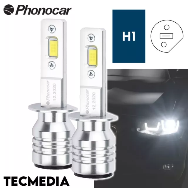 Set 2 Ampoules H1 LED Remplacement Phonocar Compatible Avec Alfa Giulietta 2010 2