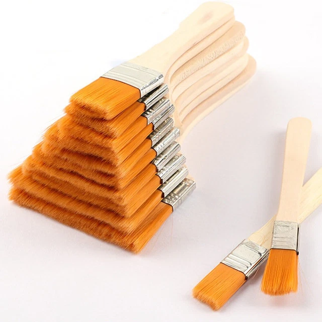 Vielseitiges 12er Set Farbpinsel für Acrylölgemälde Zeichnung Holzarbeiten