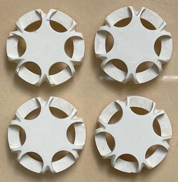 Lot De 6 Boutons Vintage Crème Pied Doré Bouddha - 2,3 Cm, Référence 5963, Occasion