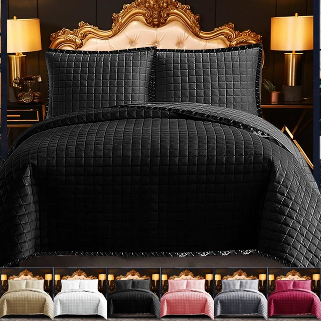Juego de 3 edredones acolchados en relieve talla King individual doble