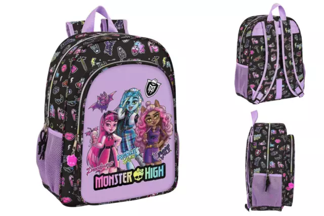 Monster High Kinder-Rucksack Monster High Creep Schwarz 33 X 42 X 14 Cm Rucksack