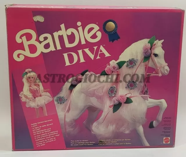Barbie Horse Diva Mattel Vintage 1991 New In Box Cavallo + Outfit
