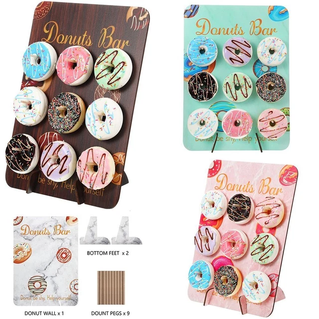 Lot De 2 Supports De Donuts - Support Mural En Bois - Pour Mariages