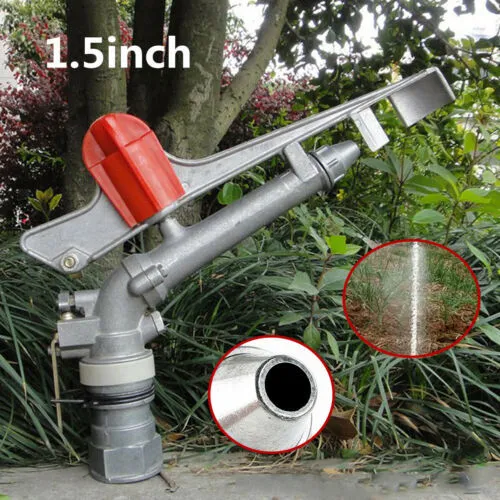 1.5"360°Adjustable Impact Sprinkler 50-60M Large Area Water Irrigation Spray Kit